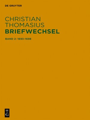 cover image of Briefe 1693–1698